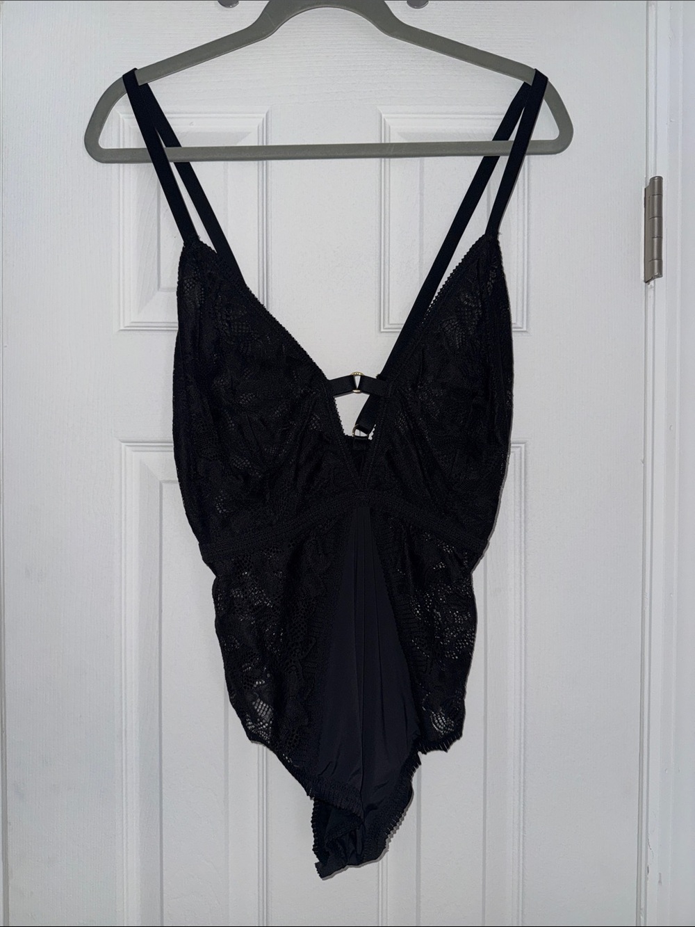 aerie Black Lace Bralette Bodysuit